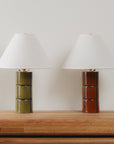 Tile Table Lamp in Lichen